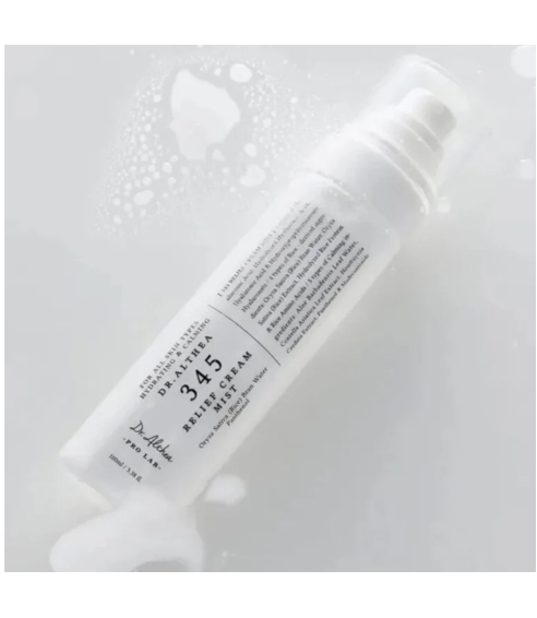 "345 Relief Cream Mist" veido dulksna. Korėjietiški tonikai ir dulksnos