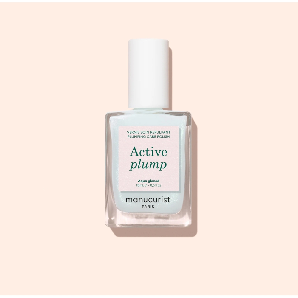 Manucurist "Active™ Plump Aqua Glazed“ nagų priežiūros priemonė su kolagenu. Nagų priežiūros priemonės