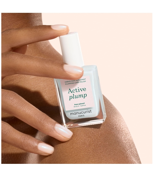 "Active™ Plump Aqua Glazed“ nagų priežiūros priemonė su kolagenu. Nagų priežiūros priemonės