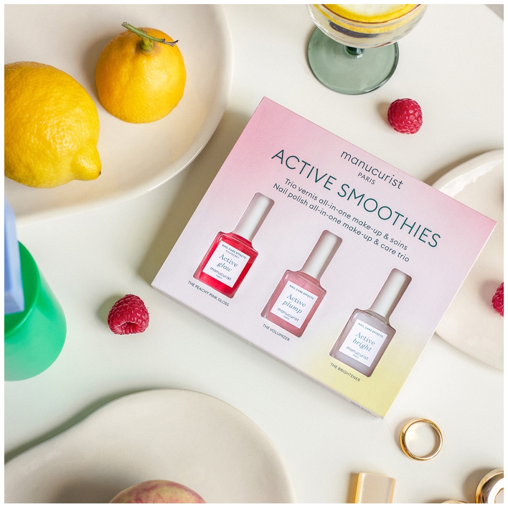 Manucurist “Active Smoothies Trio Set” kelioninis rinkinys. Nagų priežiūros priemonės
