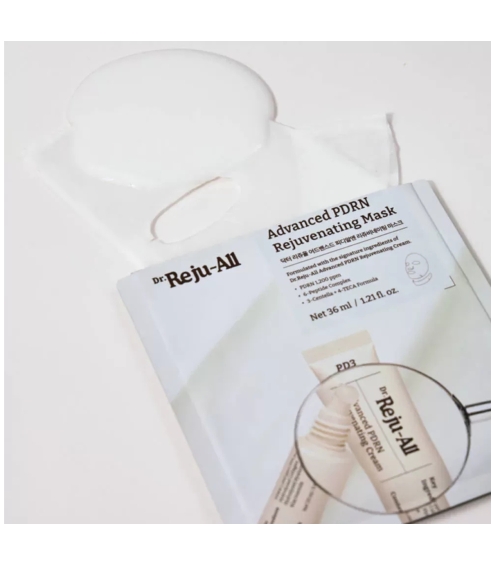 "Advanced PDRN Rejuvenating Mask" lakštinė veido kaukė 4 vnt.. Korėjietiškos veido kaukės