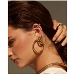 Amalfi Tube Hoops Gold. Earrings