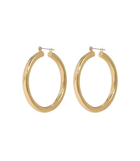 Amalfi Tube Hoops Gold. Earrings