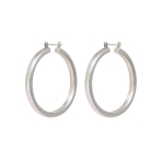 Amalfi Tube Hoops Silver. Earrings