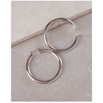 Amalfi Tube Hoops Silver. Earrings