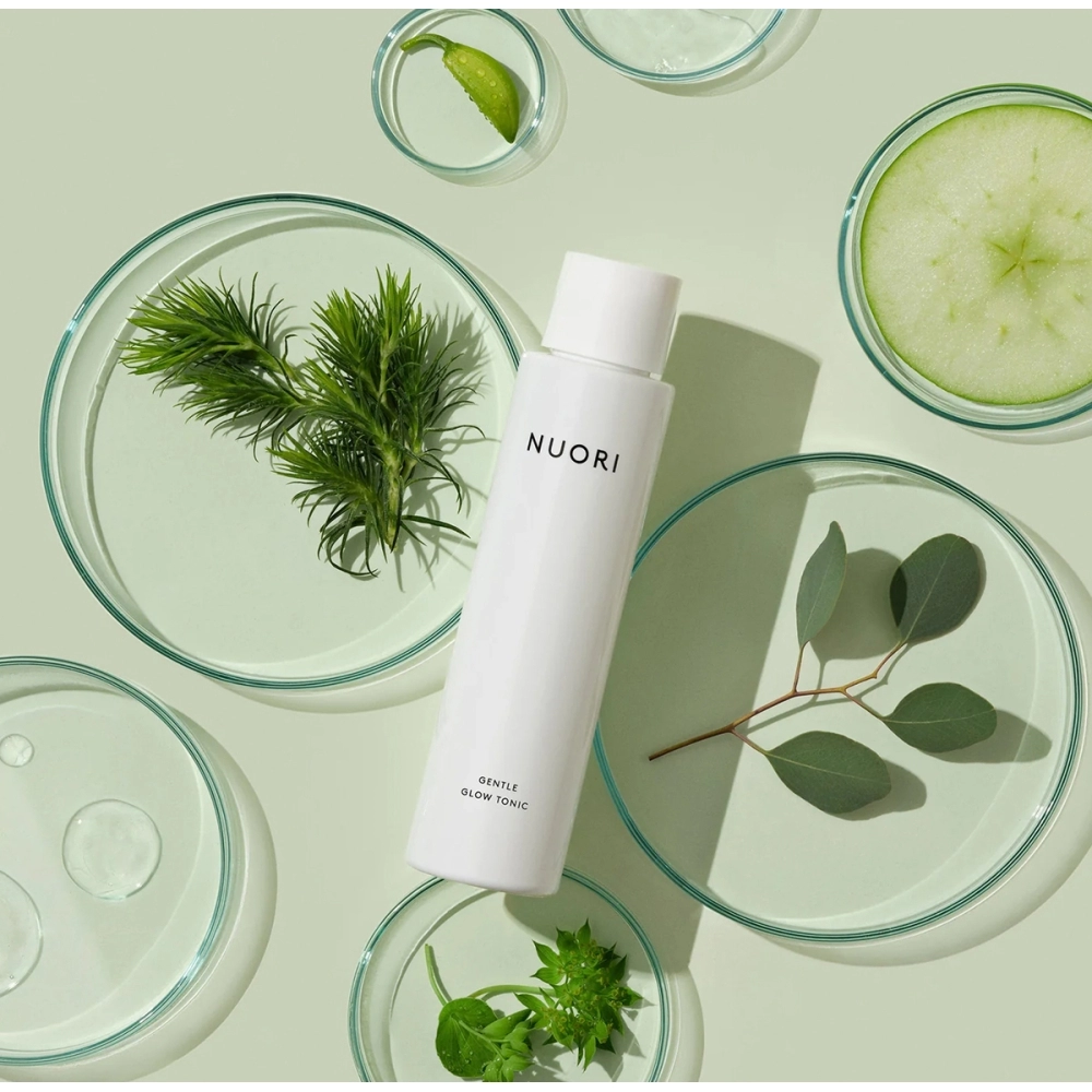 Nuori Gentle Glow Tonic. Products with acids