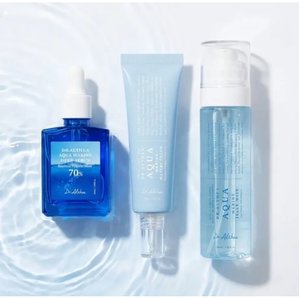 Dr. Althea "Aqua Marine Deep Serum" veido serumas. Korėjietiški serumai ir ampulės