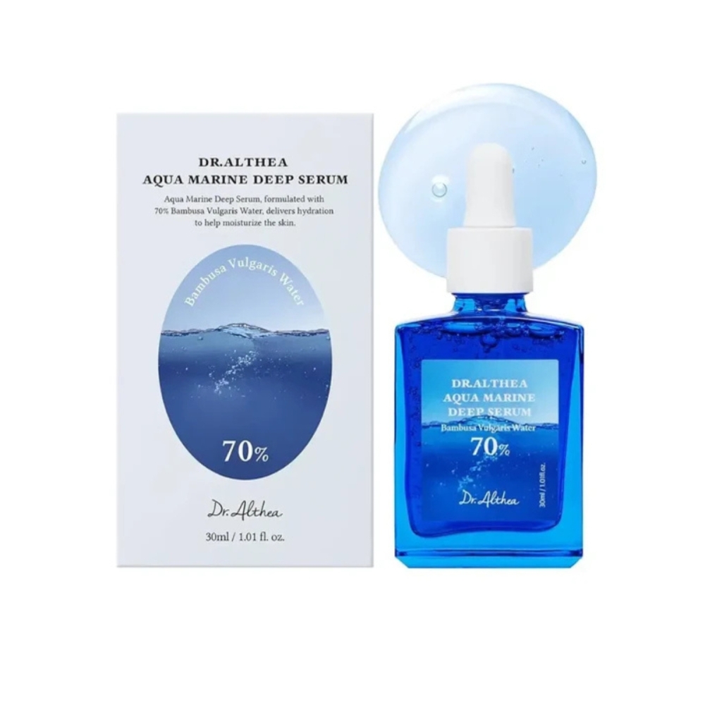 Dr. Althea "Aqua Marine Deep Serum" veido serumas. Korėjietiški serumai ir ampulės