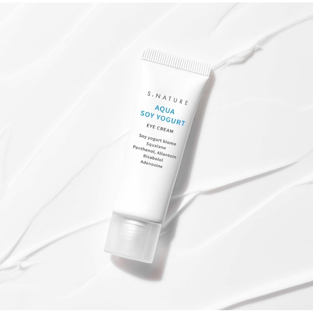 S.NATURE "Aqua Soy Yogurt Eye Cream" paakių kremas. Korėjietiška paakių priežiūra