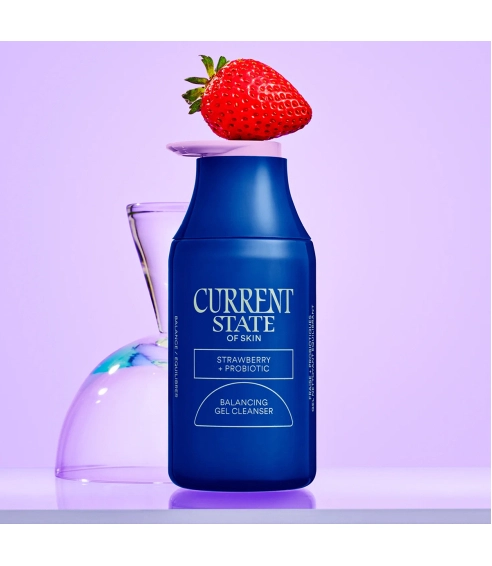 Strawberry + Probiotic balancing gel cleanser. Cleansers and exfoliators