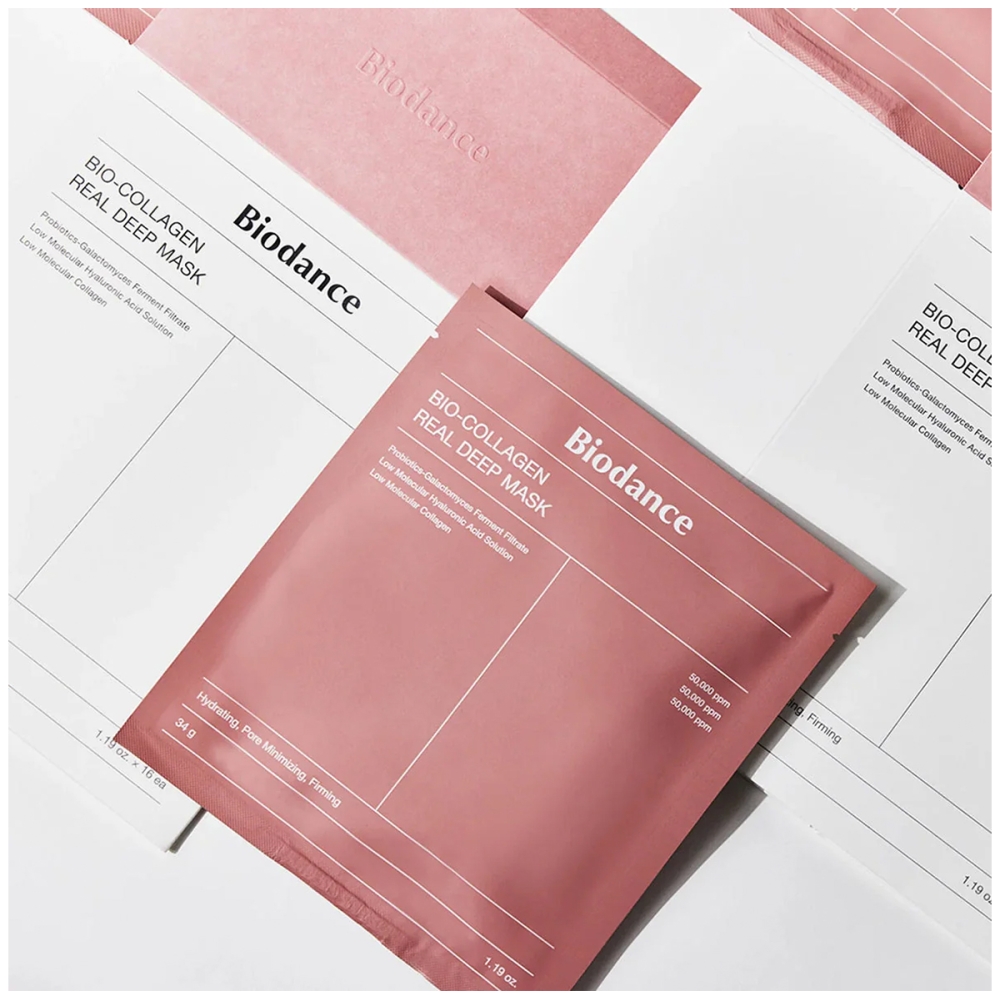 BIODANCE BIODANCE "Bio-Collagen Real Deep Mask" veido kaukė su kolagenu. Lakštinės ir hidrogelio kaukės