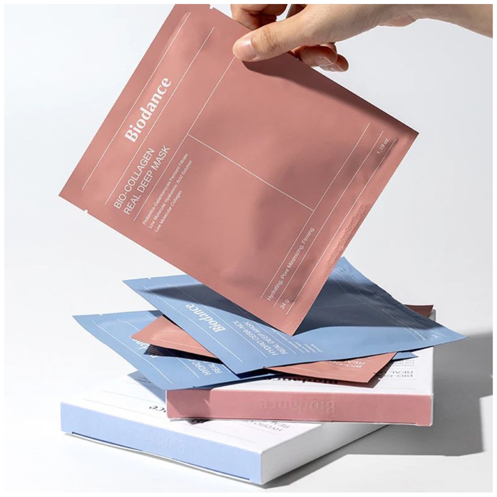 BIODANCE BIODANCE "Bio-Collagen Real Deep Mask" veido kaukė su kolagenu. Lakštinės ir hidrogelio kaukės
