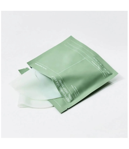 BIODANCE "Refreshing Sea Kelp Real Deep Mask" veido kaukė su jūros dumbliais. Lakštinės ir hidrogelio kaukės
