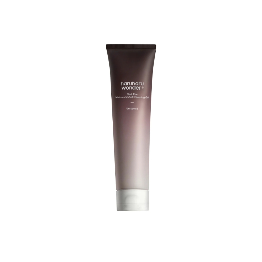 Haruharu Wonder "Black Rice Moisture 5.5 Soft Cleansing Gel" veido prausiklis. Korėjietiški veido prausikliai