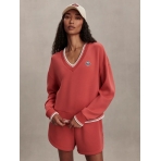 "Blithe Cropped Sweat" trumpintas plytų spalvos džemperis. Džemperiai