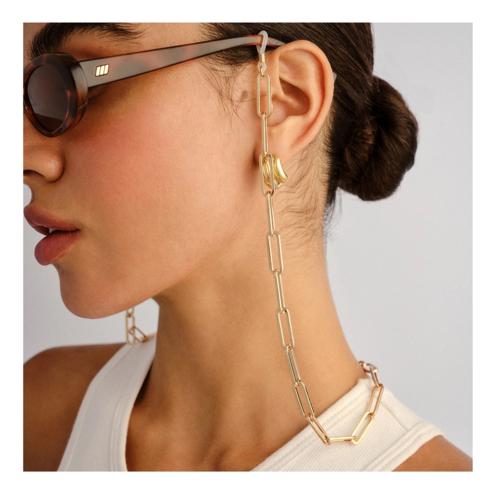 Le Specs Sunglasses Bold Link Neck Chain Gold Le Specs Bold Link Neck Chain Gold. Sunglasses