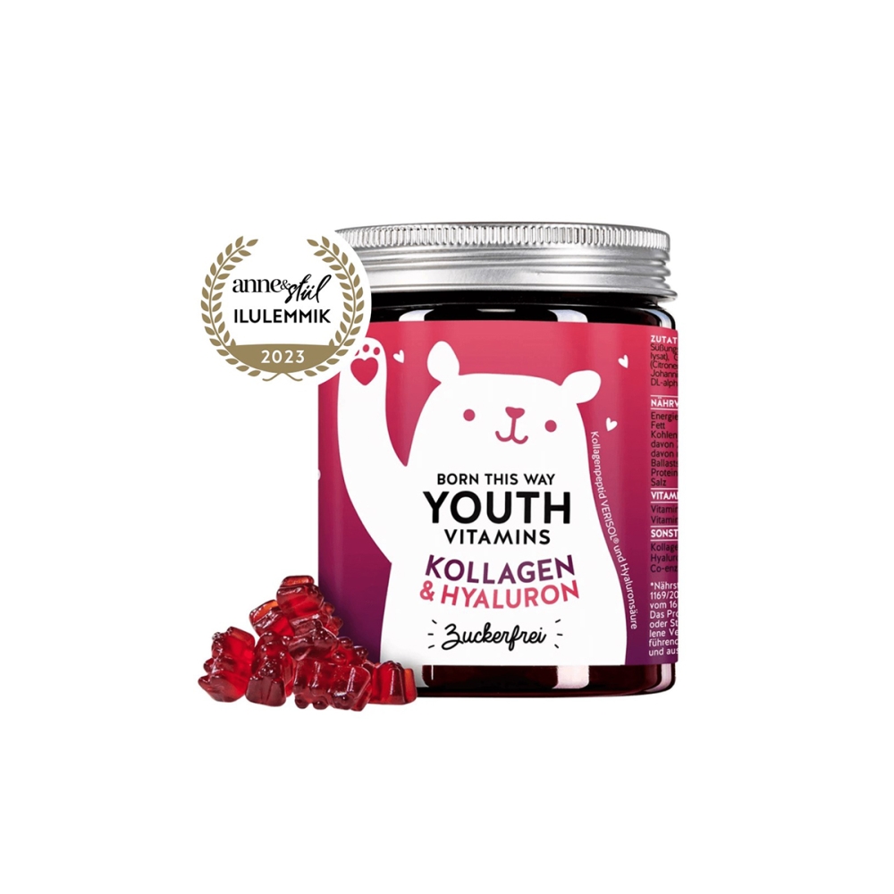 Born This Way Youth Vitamins Collagen & Hyaluronic Acid. Kolagenas