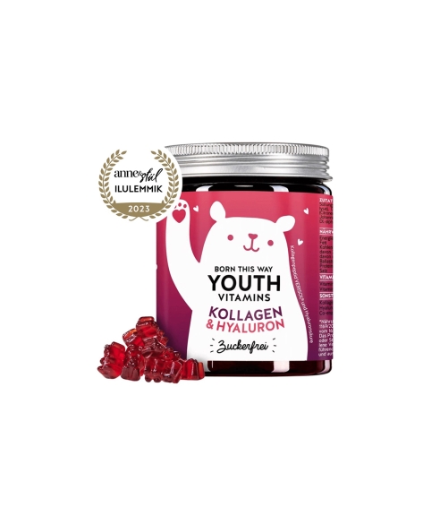 Born This Way Youth Vitamins Collagen & Hyaluronic Acid. Kolagenas