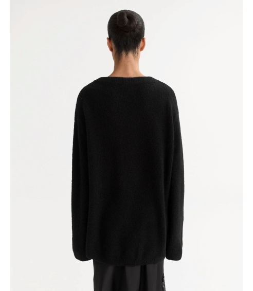 "Boucle Crewneck" juodos spalvos megztinis. Megztiniai