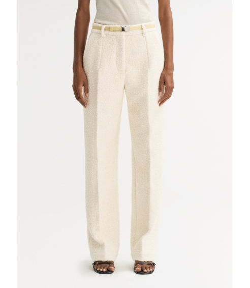 Boucle Pants in feather white. Pants