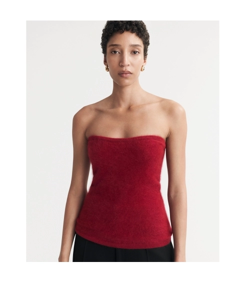 Brusched Bustier - Lipstick Red. Sweaters