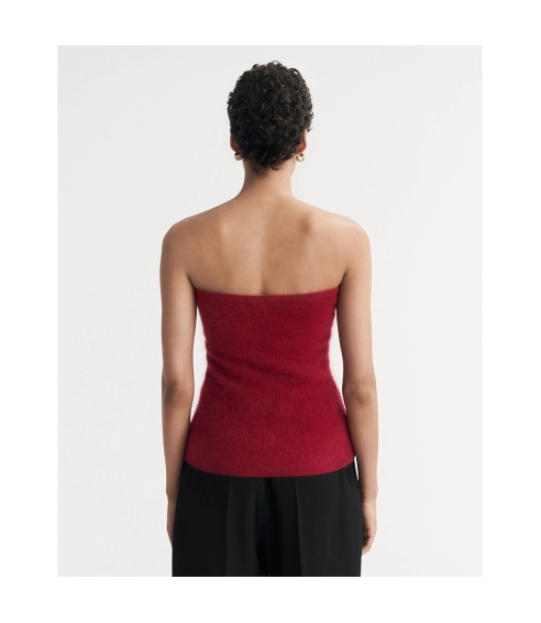 Brusched Bustier - Lipstick Red. Sweaters