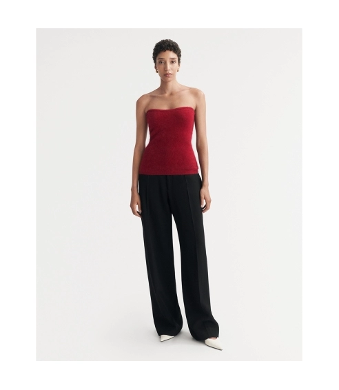 Brusched Bustier - Lipstick Red. Sweaters