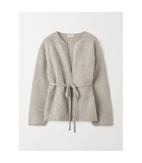 Brushed Cardigan - greige. Sweaters