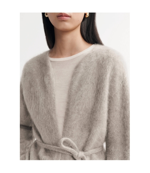 Brushed Cardigan - greige. Sweaters