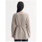 Brushed Cardigan - greige. Sweaters