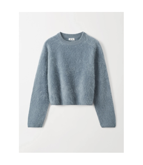 Brushed Crewneck - pigeon blue. Sweaters