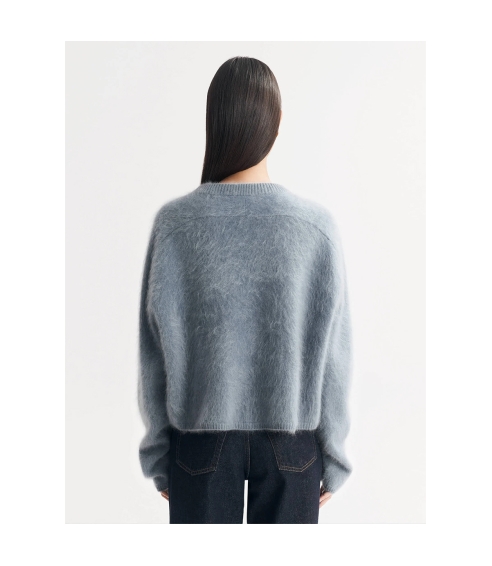 Brushed Crewneck - pigeon blue. Sweaters