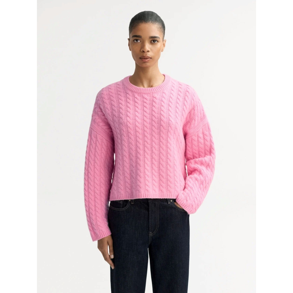 Soft Goat “Cable Knit Crewneck”. Sweaters