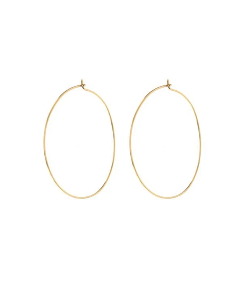 Capri Wire Hoops - Gold. Earrings