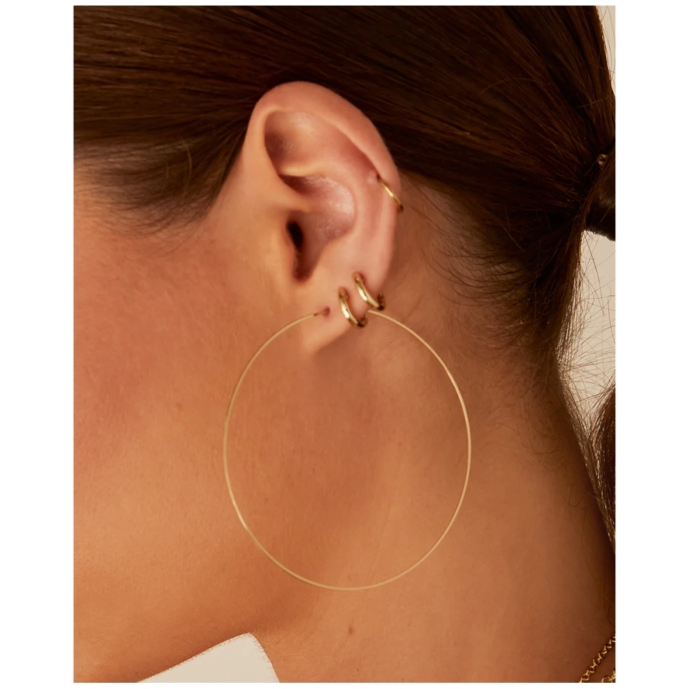 Luv Aj CAPRI WIRE Hoops tipo aukso spalvos auskarai. Auskarai
