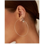 Capri Wire Hoops - Silver. Earrings