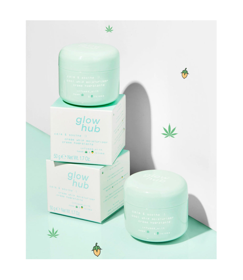 Glow Hub calm & soothe cool whip moisturiser. Creams