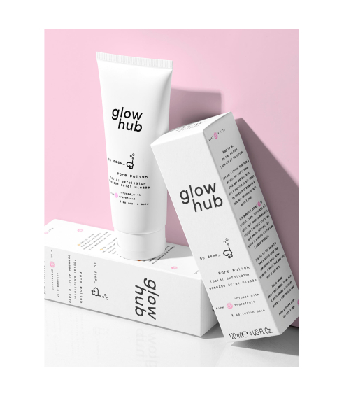 Glow Hub pore polish facial exfoliator. Cleansers and exfoliators