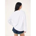 "Champion Long Sleeve Heavyweight Tee" baltos spalvos marškinėliai. Marškinėliai