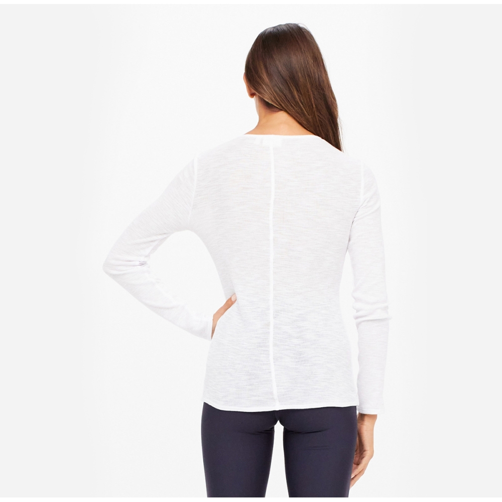 CHRISSY LONG SLEEVE WHITE TOP. Tops