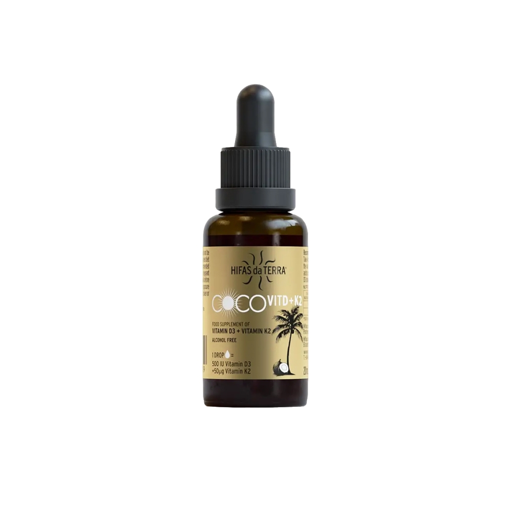 Hifas da Terra Coco Vit D + K2. Vitaminas D