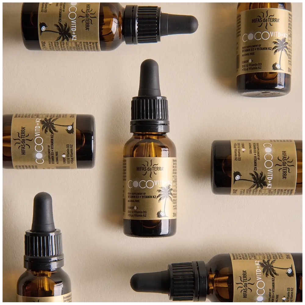 Hifas da Terra Coco Vit D + K2. Vitaminas D
