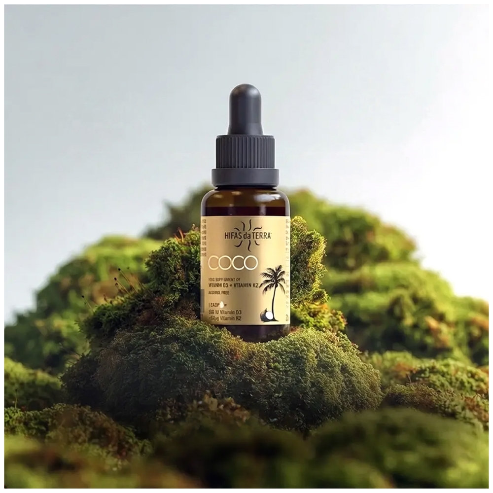 Hifas da Terra Coco Vit D + K2. Vitaminas D