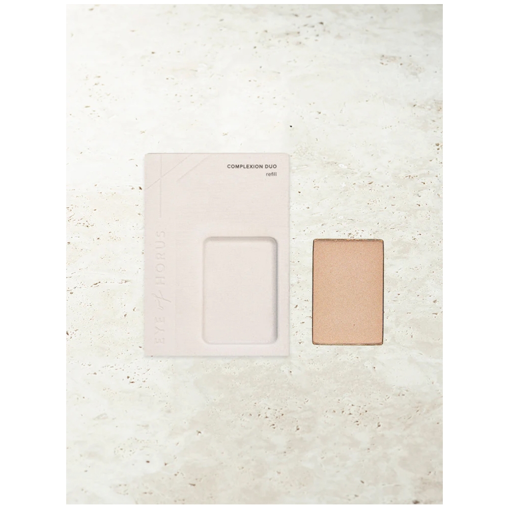 Eye of Horus “Complexion Duo Refill - Aura” švytėjimo suteikiančios priemonės papildymas. Veidui