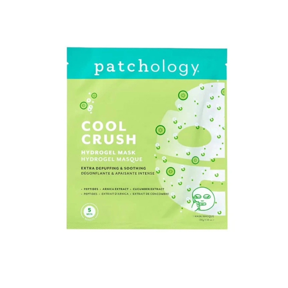 Patchology "Cool Crush Extra-Depuffing Hydrogel Face Mask” . Sheet and hydrogel masks