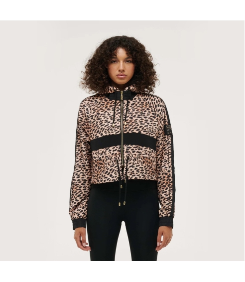 CROPPED MAN DOWN JACKET IN CHEETAH PRINT. Jackets