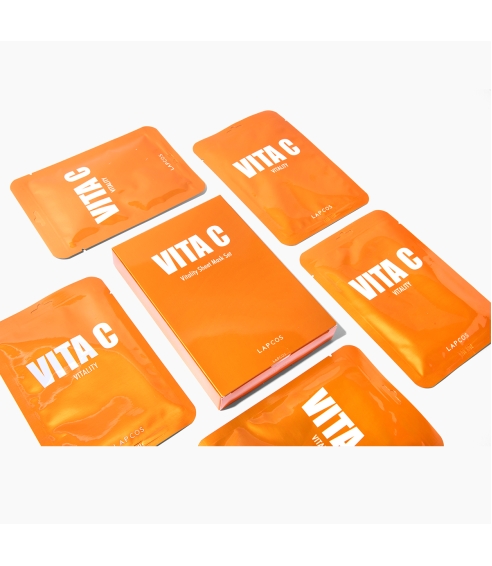 LAPCOS Daily Vitamin C Facial Skin Mask. Sheet and hydrogel masks