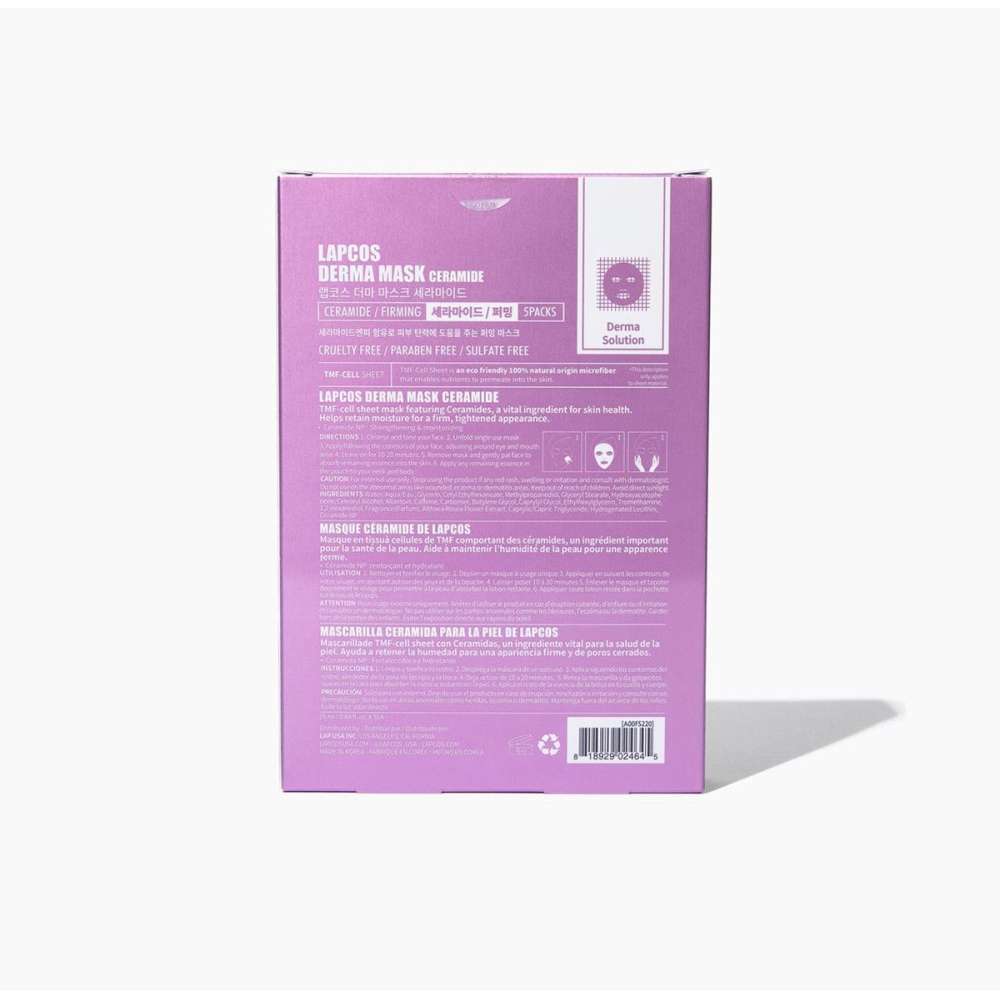 LAPCOS LAPCOS Derma Ceramide Sheet Mask. Sheet and hydrogel masks