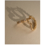 Diamond Heart Bijoux Hoops- Gold. Earrings