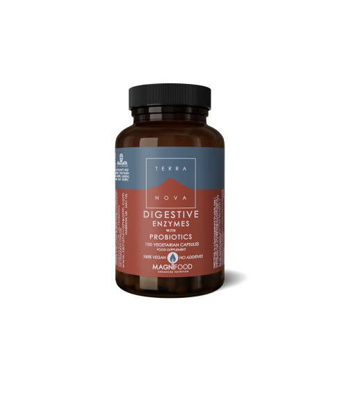 Digestive Enzyme Complex with live bacteria. Digestive enzymes